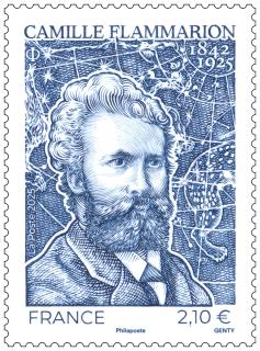Stamp- Camille Flammarion (1842 - 1925) - International Letter