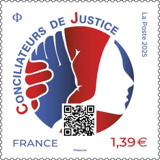 Stamp - Conciliators of justice - green letter