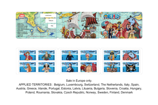 Briefmarkenheftchen mit 12 Briefmarken - One Piece - Grüner Brief