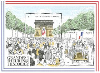 2-Briefmarken-Block - Die großen Stunden der französischen Geschichte - 2025 - Internationaler Brief