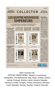Sammlerstück 4 Briefmarken - One Piece - internationaler Brief