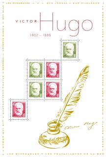 Block of 4 stamps - Victor Hugo (1802 - 1885)