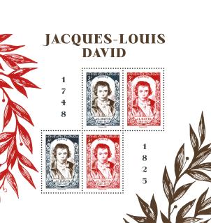 Block of 4 stamps - Jacques-Louis David (1748 - 1825))