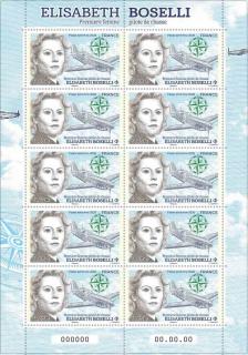 Mini sheet 10 stamps - Airmail - Elisabeth Boselli