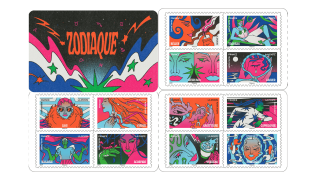 Heftchen mit 12 Briefmarken - Zodiak